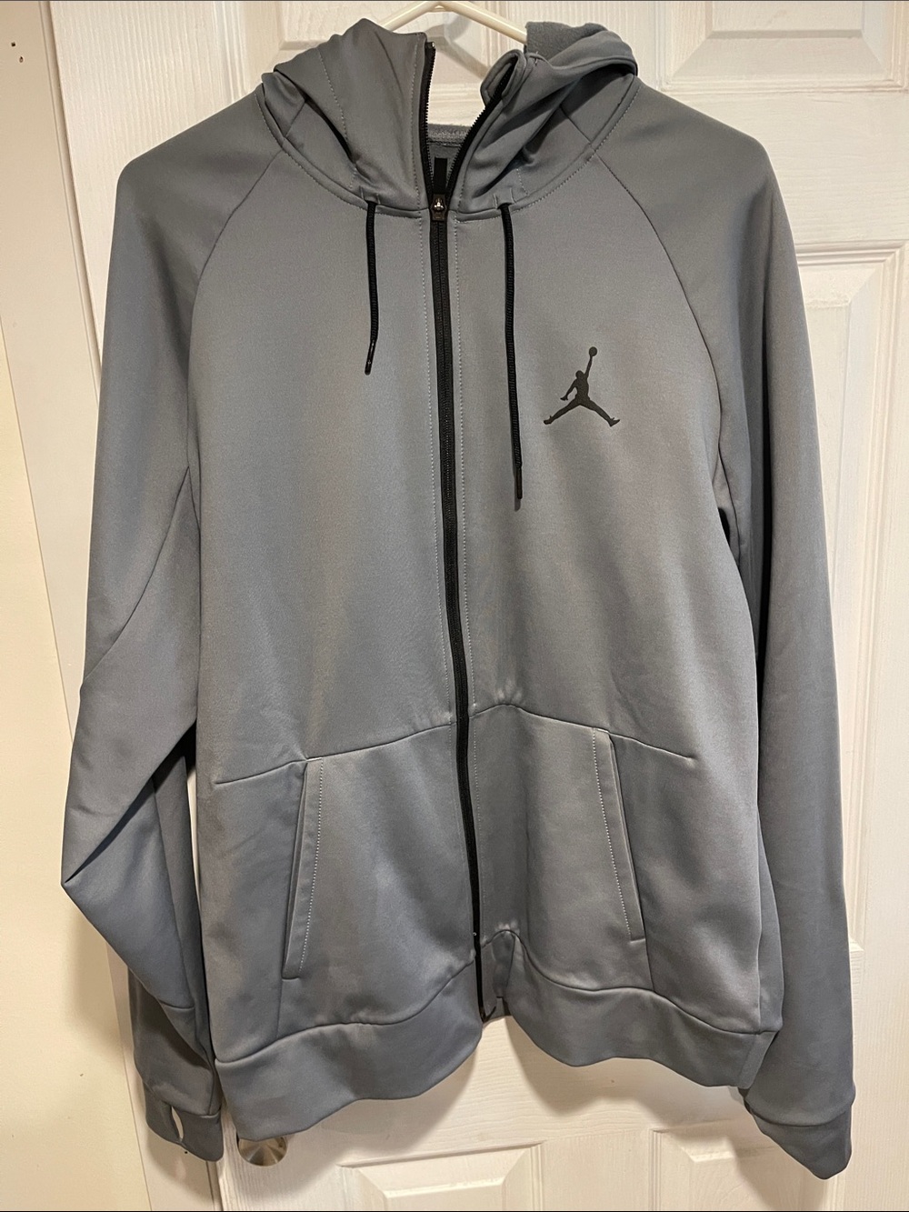 Jordan Gray Lightweight Full-Zip Hoodie Jacket